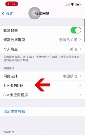 宿松苹果14维修网分享如何给iPhone14的SIM卡设置密码 