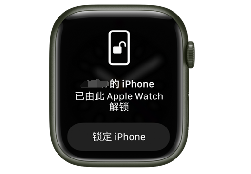 宿松苹果手机维修分享用 AppleWatch 解锁配备面容 ID 的 iPhone方法 
